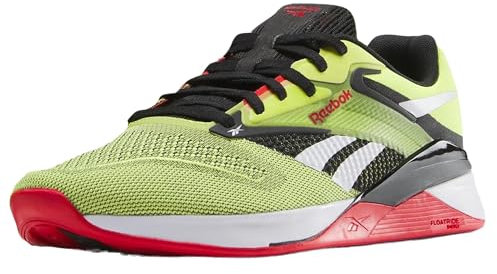 Reebok Unisex Nano X4 Sneaker, Hypgrn Black Vecred, 40.5 EU