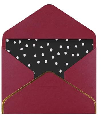 FRESQA Schwarz-weiße gepunktete Premium-Perlglanz-Papier-Grußkarten, ideal für Hochzeiten, Freundschaften und Feiertage