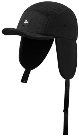 Clakllie Wintermütze Trappermütze mit Ohrenklappen,Unisex Warm Schneedichte Fliegermütze mit Winddichte Russland Russen Mütze Herren Uschanka Bomber Hüte für Skifahren,Schlittschuhlaufen Ohrenschützer