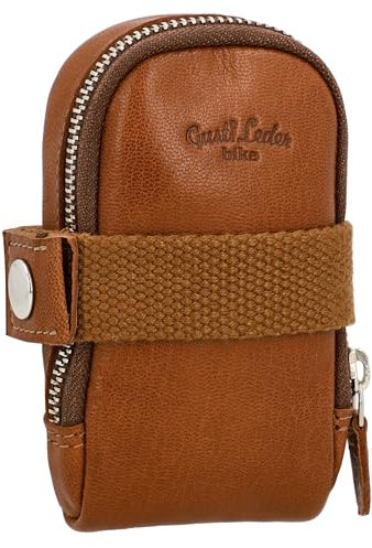 Gusti Satteltasche Leder- UDO B. Schlauchtasche mit wasserfestem Fahrradtasche für Werkzeug Ledertasche Vintage Braun Leder