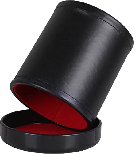 Lpitoy Würfelbecher Aus Leder Mit Deckel, Rote Innenseite Zum Schütteln, Für Lügner-würfel-brettspiele