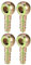 Hihaha Banjo-Bolzen Schlauchstutzenadapter/Innenbremskraftstoffleitung Adapter für Auto Motorrad/Langlebiges Metall 10mm ID 10mm OD / 4 Stück Bronze Ton