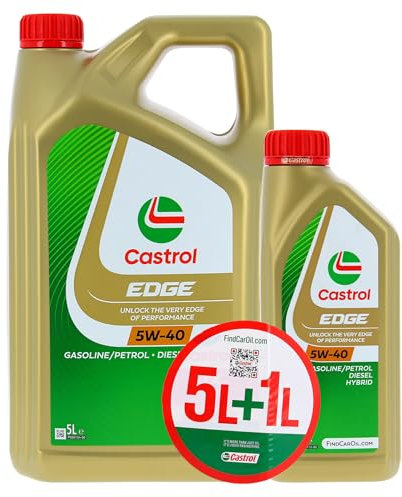 CASTROL EDGE 5W-40, Huile Moteur, 5+1L
