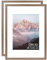 OMISHE 2er Pack Massivholz Bilderrahmen A3 29,7x42 cm, Rustikaler Brauner Bilderrahmen DIN A3 mit A4 Passepartout und Plastikhülle, Holz Rahmen für Wand, 2er Pack