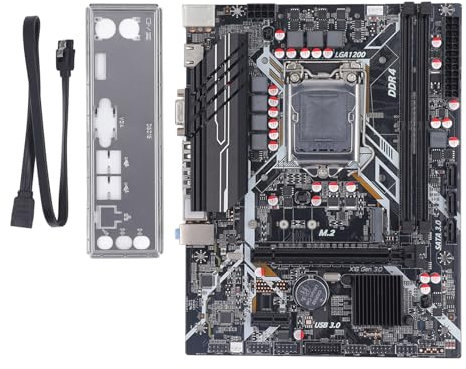H410 Motherboard, Dual DDR4 64 GB Speicher, NVME M.2 Port PCIE 16X Gen, 3.0 Steckplatz für LGA1200 CPU Gaming Motherboard mit Kühlkörper