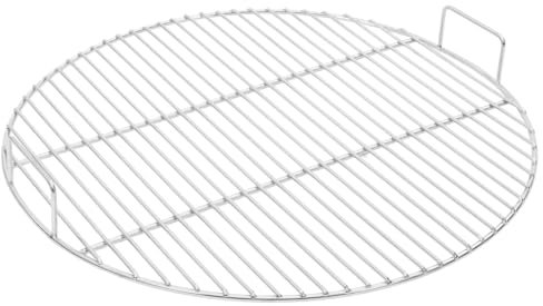 vidaXL Grillrost, Grillgitter Rostbeständig mit Griffen, Ersatzrost für Weber-Grill Holzkohlegrill Kugelgrill, Holzkohlerost, Rund 304 Edelstahl