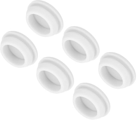 QUARKZMAN 6pz Tappo in Siliconica per Foro Chiusura Scatto, 20mm/0,8 Dia Montaggio Larghezza Scanalatura Stretta 2mm Pannello Copertura Guarnizione Rotonda per Passacavi Tappi Tenuta Bianco