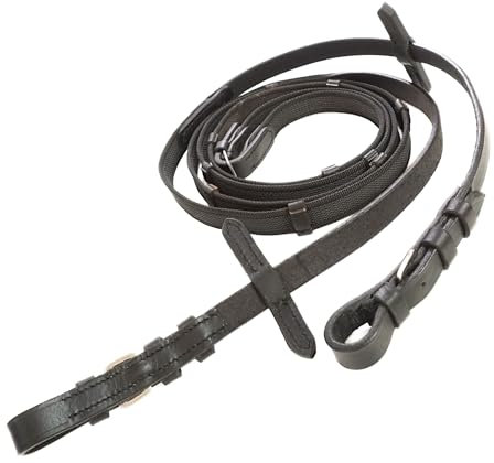 Pferdelinis Trensen Zügel Zügel für Pferde gummiert, langlebige Zügel in Schwarz oder Braun, Breite 18mm, Länge 2,9m (Braun)