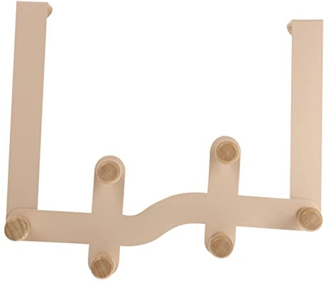 OKUMEYR 6 Door Hook Purse Hangers Over The Towel Hangers Outdoor Hanging Hooks Coat Hangers Coat Rack Door Clothes Hanger Towel Racks for Bathroom Wall Hangers for Clothes Pink Wood