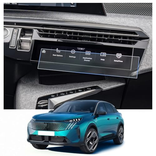 CDEFG [2 Stück Kompatibel mit Peugeot E-3008 E-5008 GT Allure 2024 2025 Klimaanlage Schutzfolie 4H Kratzfest GPS Transparent Displayschutzfolie Auto Navi Folie Zubehör (E3008 A/C)