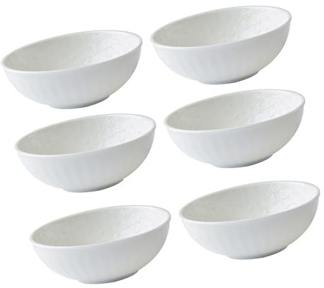 Generisch 6er Snackschalen-Set aus Porzellan Servierschale mit Muster Weiß