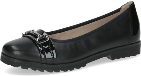 CAPRICE Damen Ballerinas aus Leder mit Zierschnalle