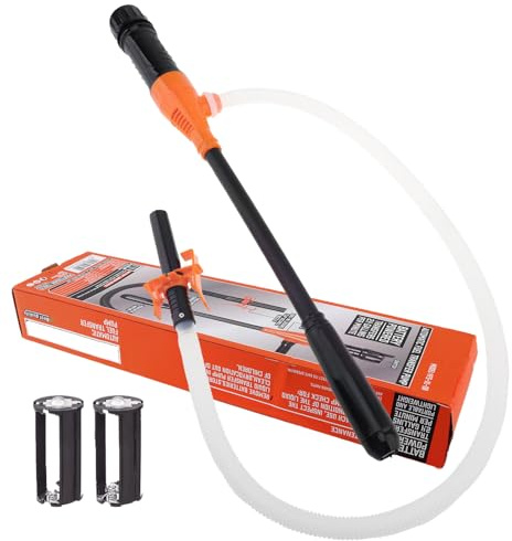 ePathChina Portable Power Battery Pump, Battery Operated Electric Siphon Pump for Water, Gasoline, Fuel Transfer, 3 Foot Long Hose, 2.2 Gallons Per Min