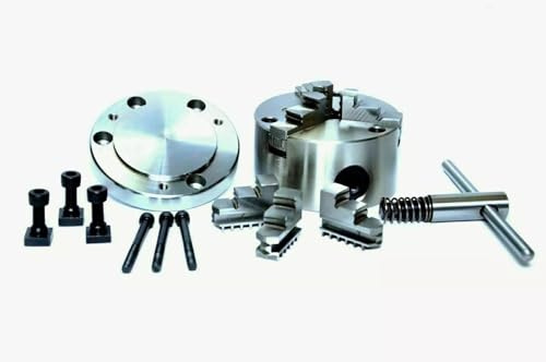 Amz460 Drehfutter mit 3 Backen, selbstzentrierend, 100 mm, Frontmontage, mit Rückplatte