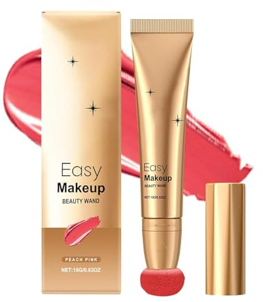 Flüssiger Rouge-Highlighter für empfindliche Haut – Sanfter 3D-Konturstift, nicht fettendes, langanhaltendes Creme-Rouge für das Gesicht (Braun/Rosé/Pfirsich/Orange)