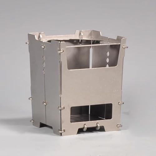 Mini Poêle À Bois Pliable En Acier Inoxydable Pour Camping-Car Avec Sac De Rangement, Poêle De Camping Portable, Pour Pêche Cuisson Bouillie De L'eau(12x11.5x15cm)