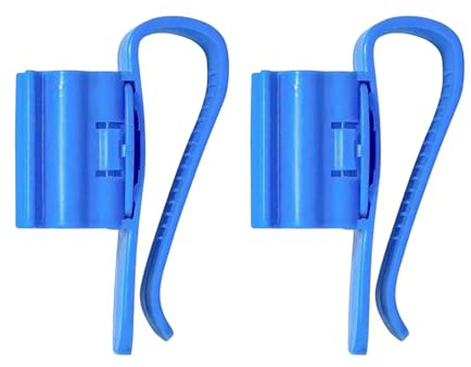 Whispern Cloud 2Pcs Adjustable Blue Plastic Pipe Clip Hose Holder Aquarium Equipment Accessories