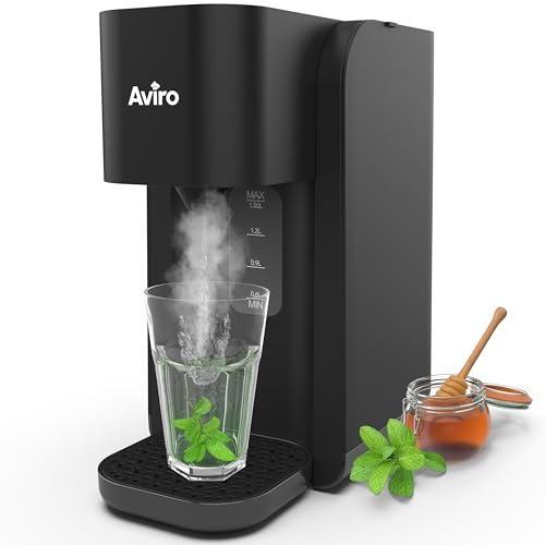 Aviro Heißwasserspender – Heißwasserhahn – 100 °C – Luxus-Schnellkocher – 2200 W – 1,5 l Schwarz
