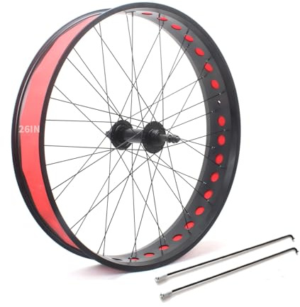 20x4.0 Hinterrad Für Fatbikes 24/26 Zoll Snow Bike/Beach Bike Hinterrad 36x14G Speichen Scheibenbremse Schnellspanner 195mm 36H Hinterradnabe Hintere Felge Für 7-10 Gang Rotary