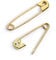 Prym 071136 Sicherheitsnadeln, Nr.3/0, 19mm, goldfarbig