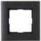Kopp ATHENIS 1-fach Abdeckrahmen in Anthrazit - 86 x 86 x 9,5 mm - Rahmen für Steckdosen & Schalter - Eleganter Steckdosenrahmen aus mattem Kunststoff - Hochwertiger Lichtschalter-Rahmen