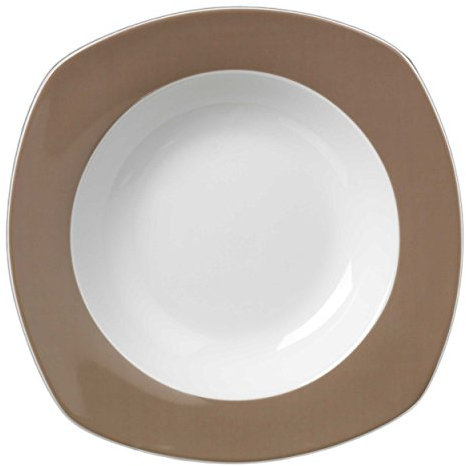 Ritzenhoff & Breker Alina Teller Tief, Suppenteller, Speiseteller, Essteller, Porzellan, Braun, Ø 21 cm, 595246