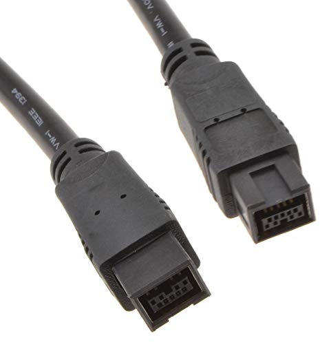 kenable Firewire 800 Cable IEEE 1394B 9 Pin to 9 Pin Lead for External Hard Drives and Peripherals Black 2m