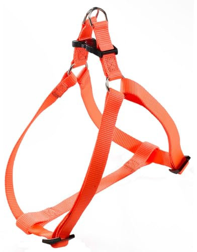 Ferplast Hundegeschirr Mittelgroße Hunde Easy M, verstellbares Hundegeschirr, einfach zu tragen, 45–63 cm. Orange