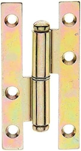 Alberts 849719 Aushebescharnier | links oder rechts | galvanisch gelb verzinkt | 94 x 45 mm | 10er Set