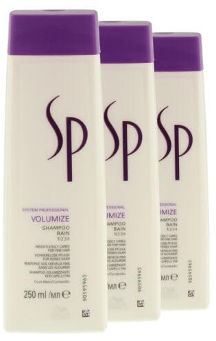 3 x Wella SP Volumize Shampoo 250 ml.
