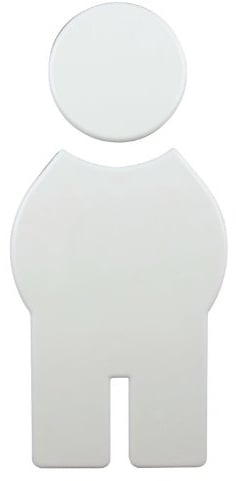 WC-Beschilderung Mann | Nylon | weiß | Höhe: 150 mm | selbstklebend | 1 Stück