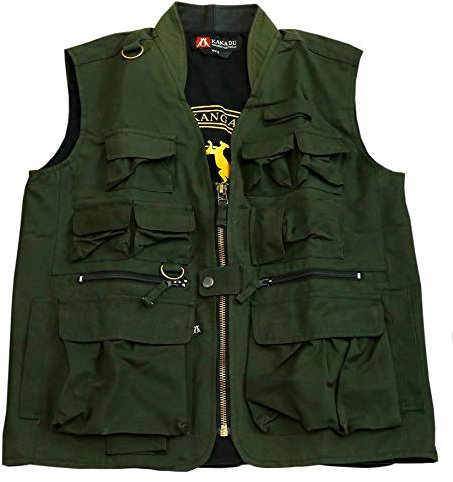 KAKADU Australien Style Outdoor Angler Jagd Freizeit Weste ärmellos mit vielen Taschen für Herren und Damen
