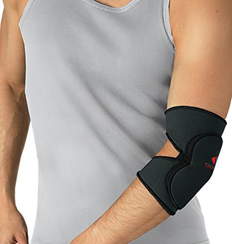 Ellenbogenbandage Neopren mit Köchel-Polster schwarz 5-XL