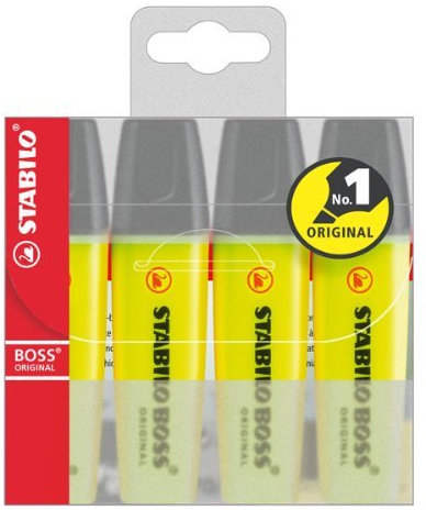STABILO BOSS ORIGINAL 8 Stück - Textmarker (gelb, 2 x 4er Pack)