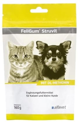 alfavet Feligum Struvit, Kaudrops zur Auflösung von Struvitsteinen, Katzen und kleine Hunde, 160g
