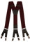 Olata 6 Clip Herren Hosenträger/extra breite Y-Hosenträger – 5 cm. Burgund Rot