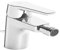 Hansa 51433293 Miscelatore bidet/Seduta lavabo Batterie Hansapolo DN15 | Giunto Sferico aeratore, + comando di scarico (metallo) e comando | 6 L/min, sporgenza 106 mm