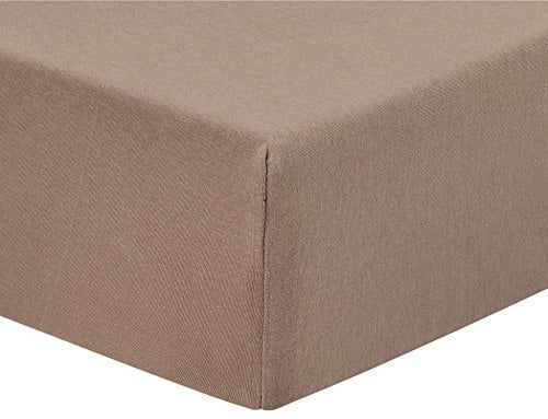fleuresse Comfort Spannbettlaken (96% Baumwolle, 4% Elasthan), mit Rumdumgummizug, Ökotex Standard 100, für Matratzen bis 26 cm Höhe, 180-200 x 200-220 cm, Espresso