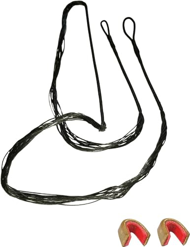 KESHES Dacron Bow String Replacement for Traditional and Recurve Bow - Black Replacement Bowstring of 12,14,16 Strands - All length sizes from 44-68 Archery