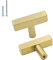 goldenwarm 5pack Gold Drawer Knobs T Bar Gold Cabinet Knobs Brushed Brass Single Hole Kitchen Handles Stainless Steel