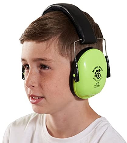 Sensory Direct Ear Defenders - Lime Green, Noise Cancelling Headphone Protection for Kids & Adults with Sensory Integration, Autism, ASD, Asperger's & Sensory Processing Disorder