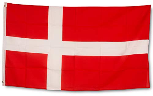 SCAMODA Bundes- und Länderflagge aus wetterfestem Material mit Metallösen, Outdoor Fahne & Flagge (Dänemark) 150x90cm