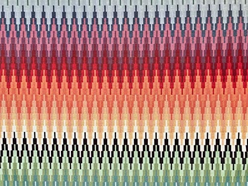 Stoffeldorado - Meterware Dekostoff, Zick Zack groß Multicolor Gobelin, 140 cm Breite