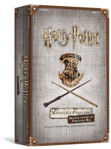 USAopoly | Harry Potter Hogwarts Schlacht gegen die Mächte des Bösen | Wettbewerbsfähiges Deckbuilding-Spiel für 2 Spieler