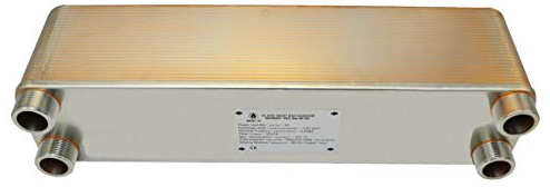Edelstahl Plattenwärmetauscher Nordic Tec Ba-60-50 50 Platten 550kW 5/4” Wärmetauscher 1 1/4 Zoll (Nur Wärmetauscher)
