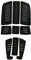 Deror 9-teiliges Eva Deck Traction Pad rutschfeste Surfbrettmatte Surf Tail Pad Matte für Longboard Paddle Board(Schwarz)