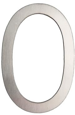 GUIZZO Creart - Numero Civico Esterno e Numeri Civici Esterni con Lettera in Acciaio Inox, Targa Personalizzata Made in Italy, Targhetta Personalizzata Porta Ingresso per Uso Esterno - 0, 6.6x10H cm