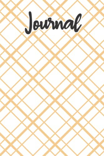 Gold & White Plaid Journal: with Lined paper, 6x9, Soft Paperback