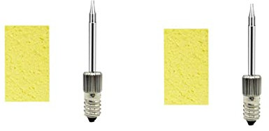 Fenteer 50mm Messing Lötspitzen Ersatzlötspitzenset für E10 USB Lötkolben, mit Reinigungsschwämme, 2 Stück B