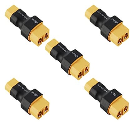 Boladge 5-Stück XT30 Männlich Stecker auf XT60 Buchse Adapter für Drone FPV RC Lipo (Männlich XT30 auf Buchse XT60)